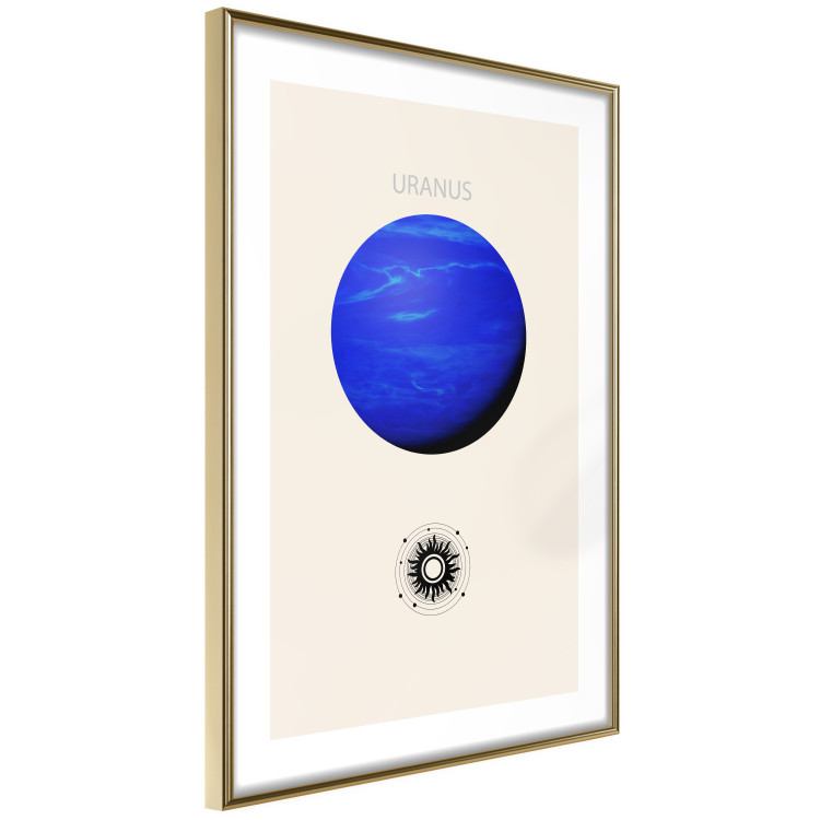 Wall Poster Blue Uranus - Gas Giant with a Solar System in Shades of Blue 146315 additionalImage 12