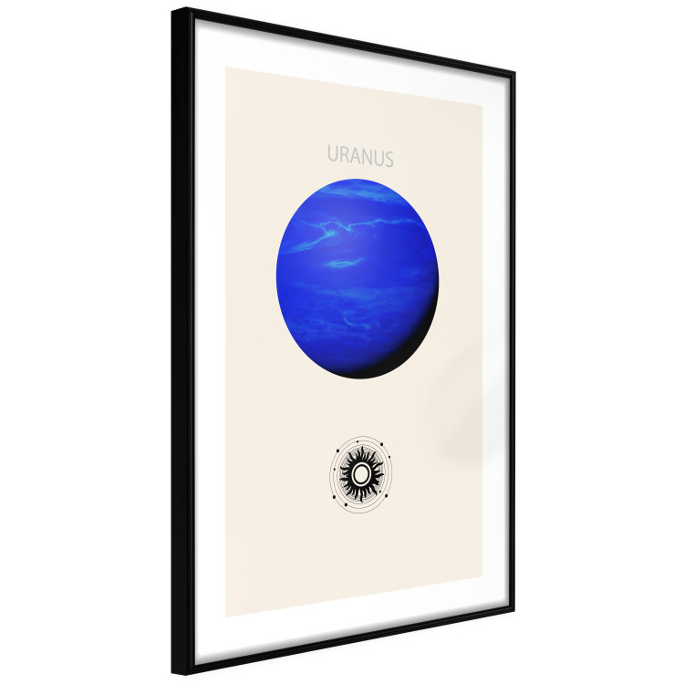 Wall Poster Blue Uranus - Gas Giant with a Solar System in Shades of Blue 146315 additionalImage 6