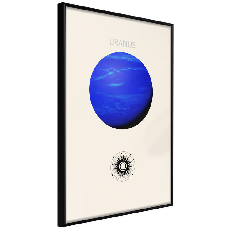 Wall Poster Blue Uranus - Gas Giant with a Solar System in Shades of Blue 146315 additionalImage 3
