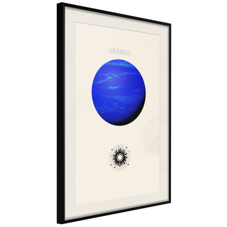 Wall Poster Blue Uranus - Gas Giant with a Solar System in Shades of Blue 146315 additionalImage 8