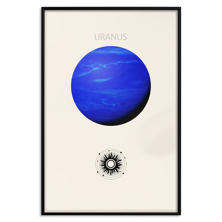 Wall Poster Blue Uranus - Gas Giant with a Solar System in Shades of Blue 146315 additionalImage 21