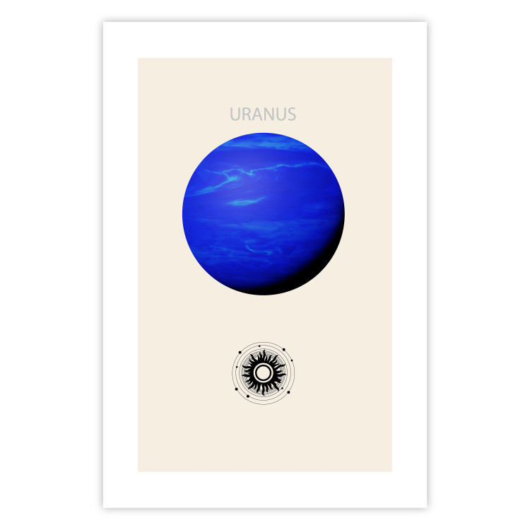 Wall Poster Blue Uranus - Gas Giant with a Solar System in Shades of Blue 146315 additionalImage 20