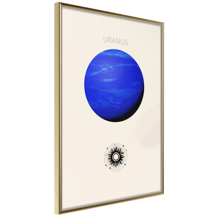 Wall Poster Blue Uranus - Gas Giant with a Solar System in Shades of Blue 146315 additionalImage 7