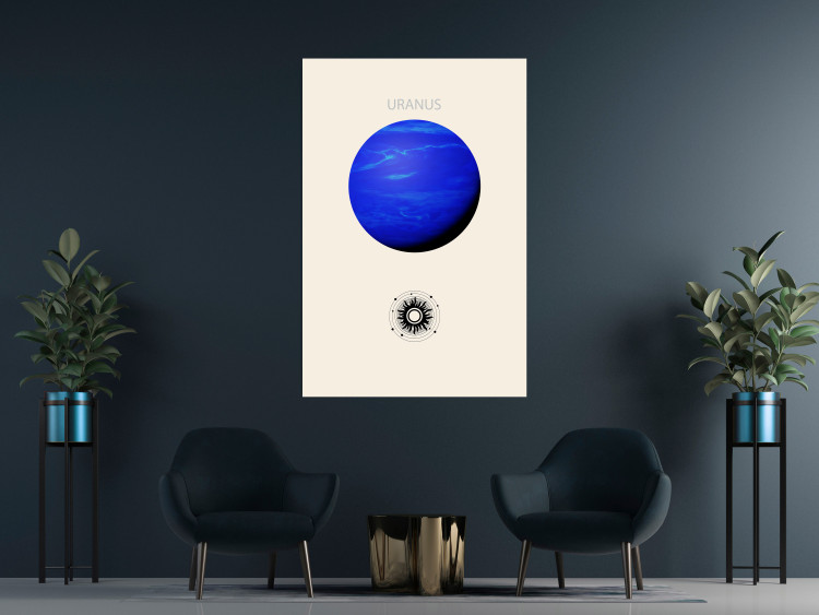 Wall Poster Blue Uranus - Gas Giant with a Solar System in Shades of Blue 146315 additionalImage 10