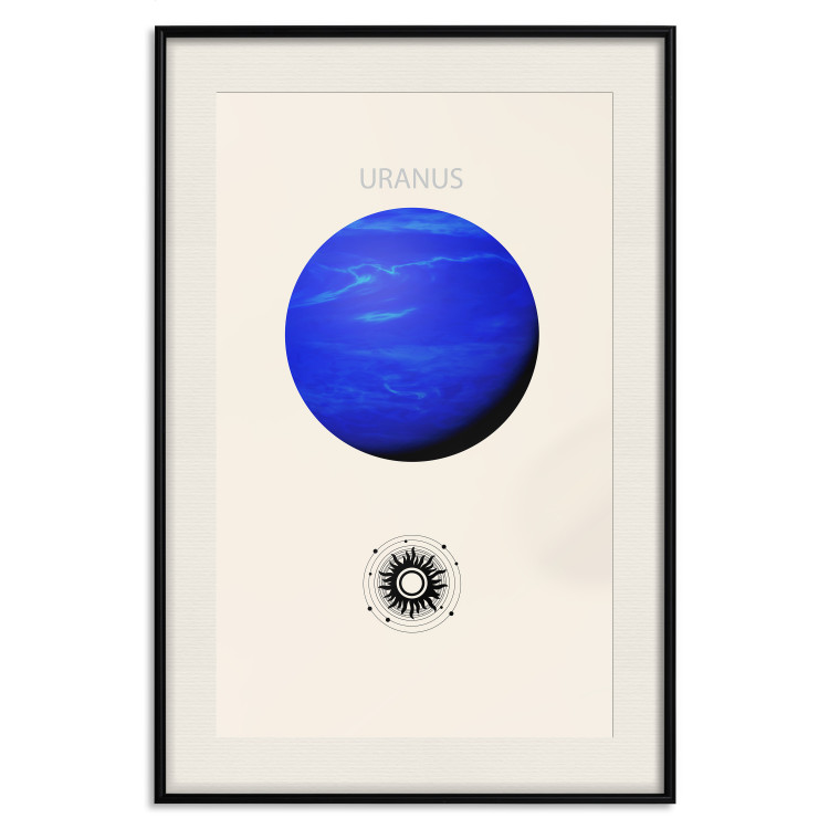 Wall Poster Blue Uranus - Gas Giant with a Solar System in Shades of Blue 146315 additionalImage 26