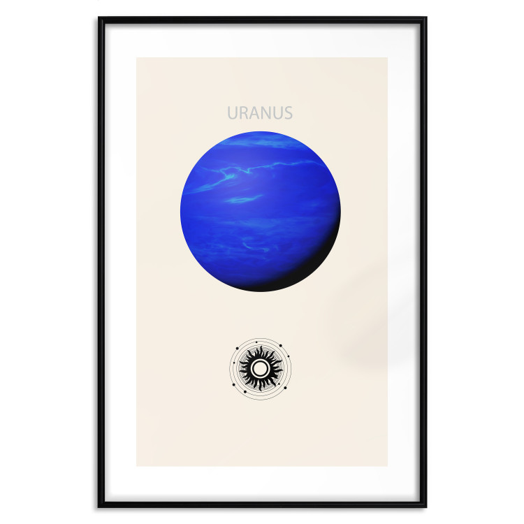 Wall Poster Blue Uranus - Gas Giant with a Solar System in Shades of Blue 146315 additionalImage 24
