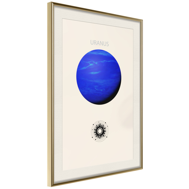 Wall Poster Blue Uranus - Gas Giant with a Solar System in Shades of Blue 146315 additionalImage 11