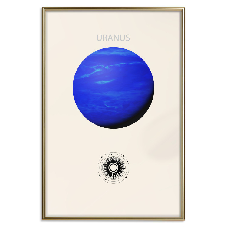 Wall Poster Blue Uranus - Gas Giant with a Solar System in Shades of Blue 146315 additionalImage 22