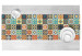 Table Runner Spanish arabesque - a motif inspired by patchwork-style ceramics 147315 additionalThumb 2