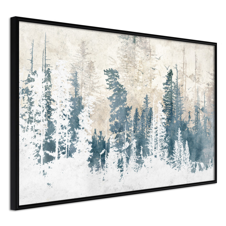 Poster Abstract Grove - Landscape of a Winter Forest With Blue Trees 149015 additionalImage 4