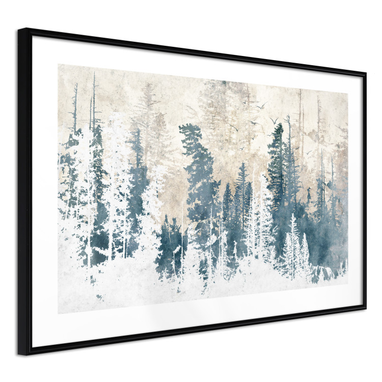 Poster Abstract Grove - Landscape of a Winter Forest With Blue Trees 149015 additionalImage 3
