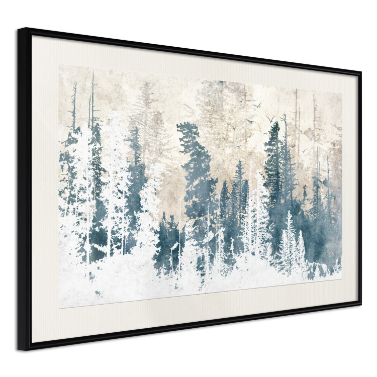 Poster Abstract Grove - Landscape of a Winter Forest With Blue Trees 149015 additionalImage 6