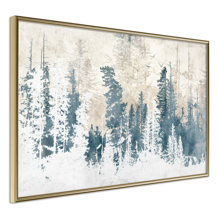Poster Abstract Grove - Landscape of a Winter Forest With Blue Trees 149015 additionalImage 7