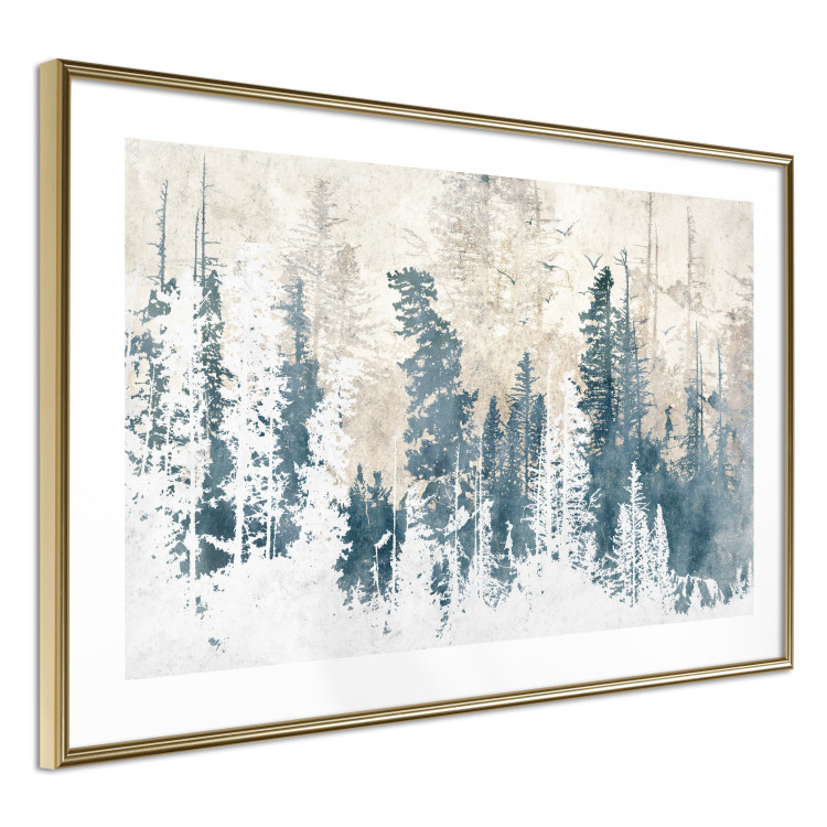Poster Abstract Grove - Landscape of a Winter Forest With Blue Trees 149015 additionalImage 9