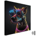 Canvas AI Dog - Pink Cyber Animal With Neon Glasses - Square 150215 additionalThumb 8