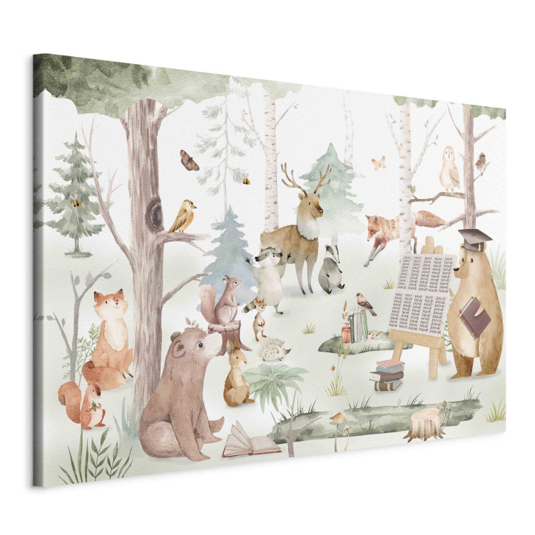 Canvas Print School in the Forest - Bear Teaching the Other Animals in the Clearing 151215 additionalImage 2