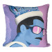 Decorative Microfiber Pillow Freddie - Blue Pop-Art Depicting the Singer of the Band Queen 151315