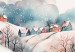 Poster Christmas Village - Watercolor Illustration of a Winter Landscape 151715 additionalThumb 3