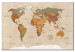 Large canvas print World Map: Beige Chic [Large Format] 151915
