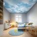 Photo Wallpaper Sky and Clouds - Blue Theme for Children in Illustrative Style 159915