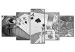 Canvas Art Print Poker night - black and white 59015