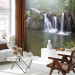Wall Mural Flowing Waterfalls - Lake Landscape in the Forest with Rocky Cascade 60015