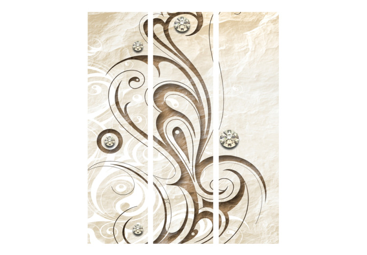 Folding Screen Stone Butterfly - abstract golden ornaments in baroque style 95315 additionalImage 3