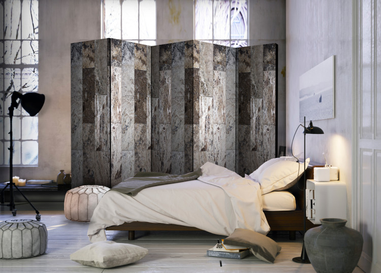 Room Separator Marble Mosaic II - marble texture in a bronze-gray mosaic style 96015 additionalImage 2