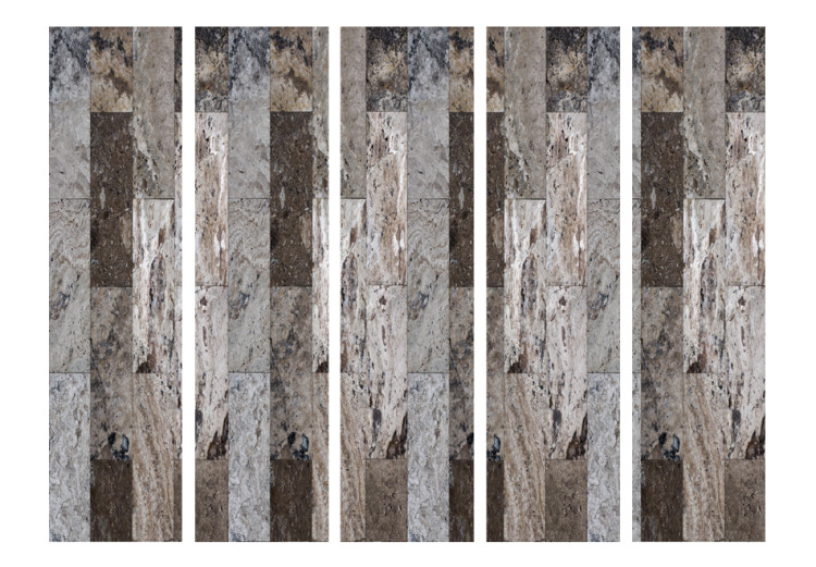 Room Separator Marble Mosaic II - marble texture in a bronze-gray mosaic style 96015 additionalImage 3