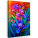 Canvas Print Rainbow Irises (1-piece) - Abstract Flowers in Sunlight 98215 additionalThumb 2