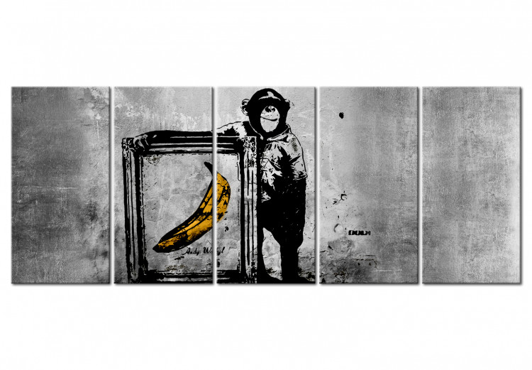 Canvas Banksy: Monkey with Frame 106525