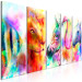 Canvas Print Rainbow Watercolors (5-part) Narrow - Colorful Horse in Pop Art Style 108225 additionalThumb 2