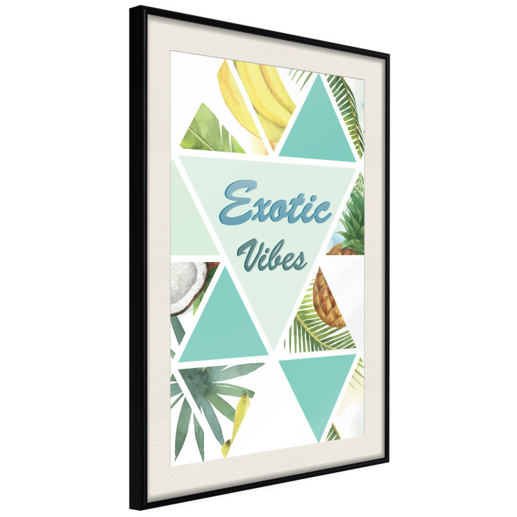 Poster Exotic vibes - abstract composition with tropical fruits and leaves 114325 additionalImage 6