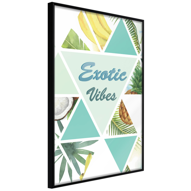 Poster Exotic vibes - abstract composition with tropical fruits and leaves 114325 additionalImage 9