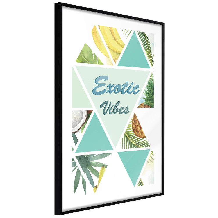 Poster Exotic vibes - abstract composition with tropical fruits and leaves 114325 additionalImage 7