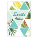 Poster Exotic vibes - abstract composition with tropical fruits and leaves 114325
