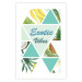 Poster Exotic vibes - abstract composition with tropical fruits and leaves 114325 additionalThumb 12