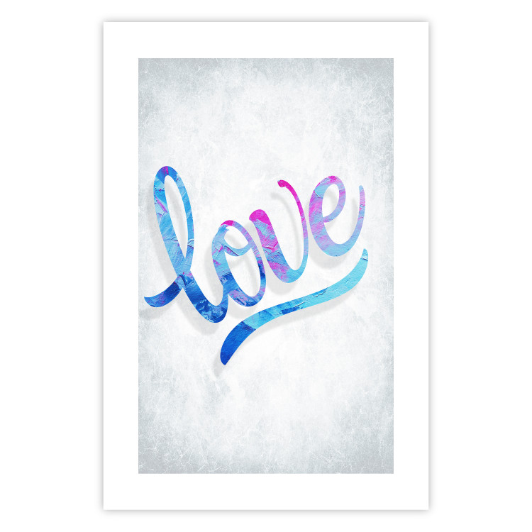 Poster Love Composition - colorful English text "love" on a bright background 114425 additionalImage 25