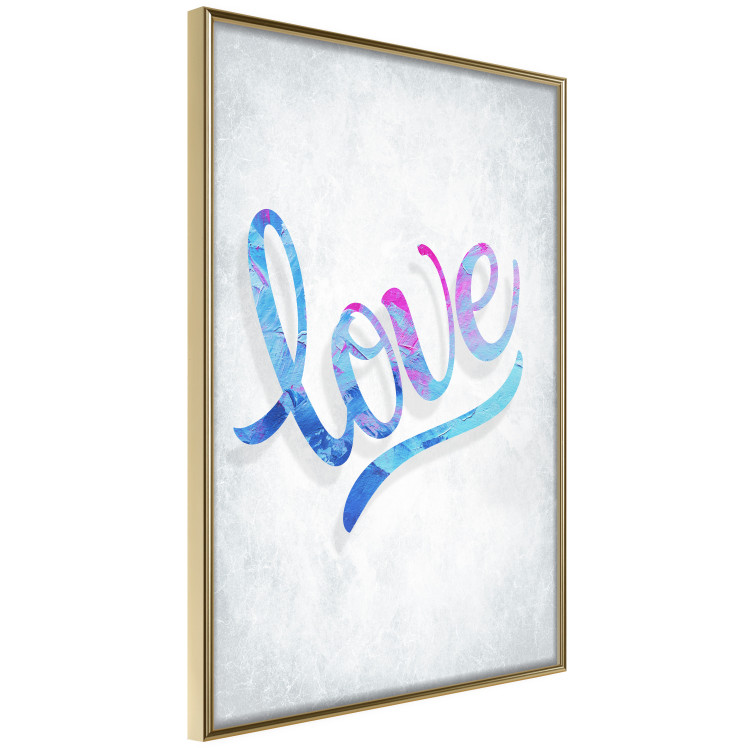 Poster Love Composition - colorful English text "love" on a bright background 114425 additionalImage 12