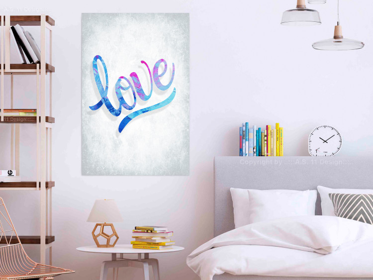 Poster Love Composition - colorful English text "love" on a bright background 114425 additionalImage 17
