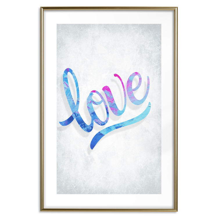 Poster Love Composition - colorful English text "love" on a bright background 114425 additionalImage 16