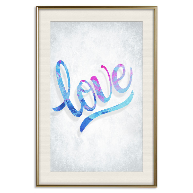 Poster Love Composition - colorful English text "love" on a bright background 114425 additionalImage 19