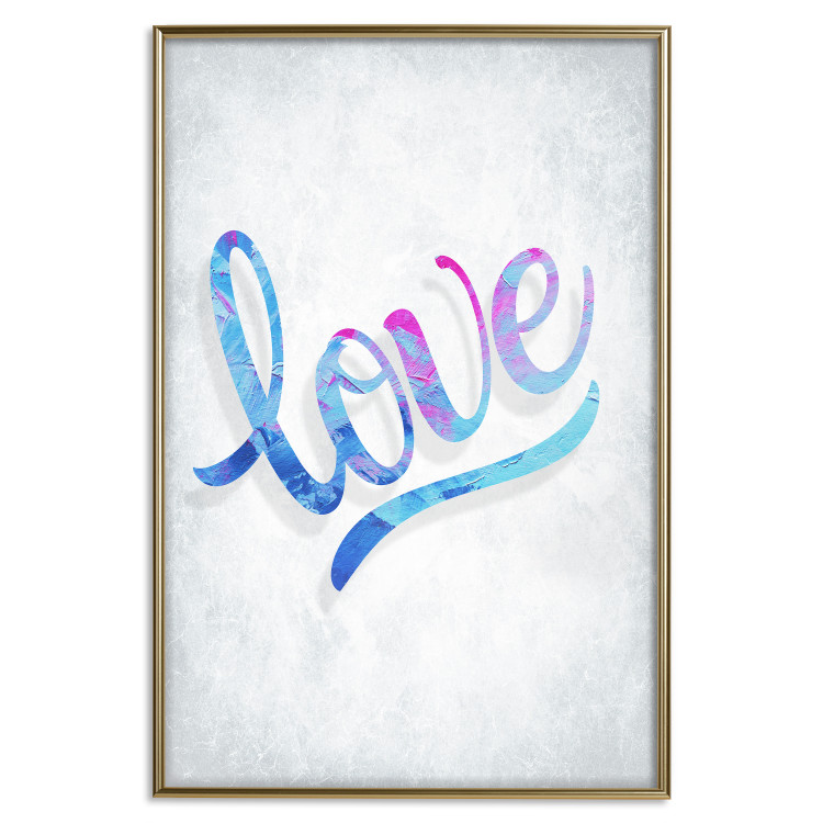 Poster Love Composition - colorful English text "love" on a bright background 114425 additionalImage 20