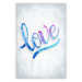 Poster Love Composition - colorful English text "love" on a bright background 114425