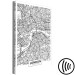 Canvas Print Streets of London - black and white linear map of a British city 116325 additionalThumb 6