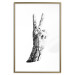 Wall Poster Victory - black and white abstraction with a hand showing the victory sign 117025 additionalThumb 14