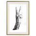 Wall Poster Victory - black and white abstraction with a hand showing the victory sign 117025 additionalThumb 19