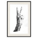 Wall Poster Victory - black and white abstraction with a hand showing the victory sign 117025 additionalThumb 18