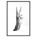 Wall Poster Victory - black and white abstraction with a hand showing the victory sign 117025 additionalThumb 15