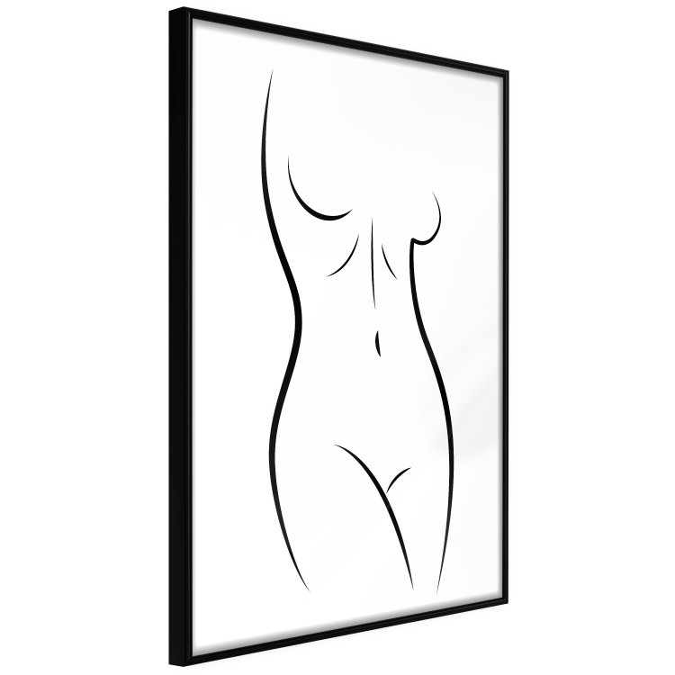 Poster Ideal Body - black and white simple composition with woman's silhouette 117225 additionalImage 12